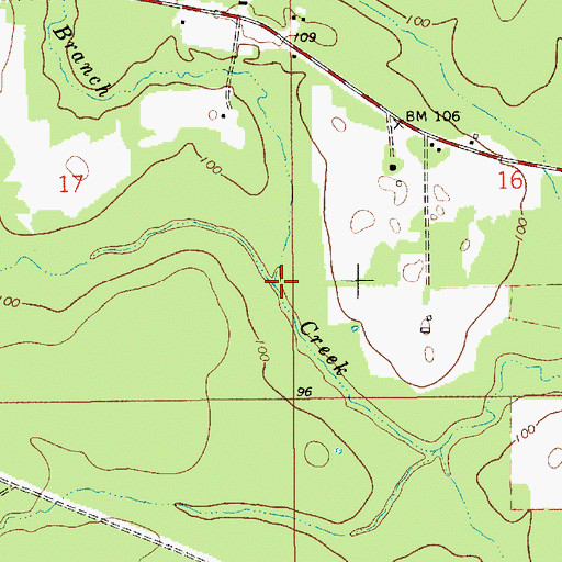 Topographic Map of Morris Branch, LA
