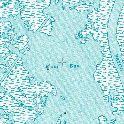 Topographic Map of Moss Bay, LA