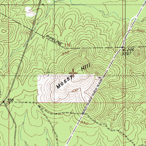 Topographic Map of Mossy Hill, LA