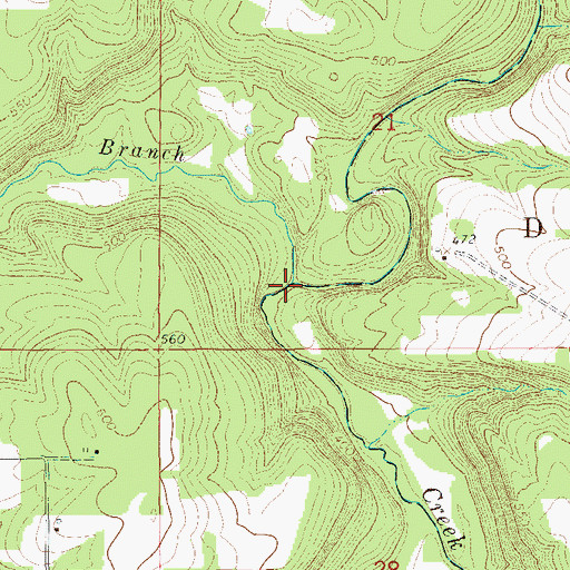 Topographic Map of Potter Branch, AR