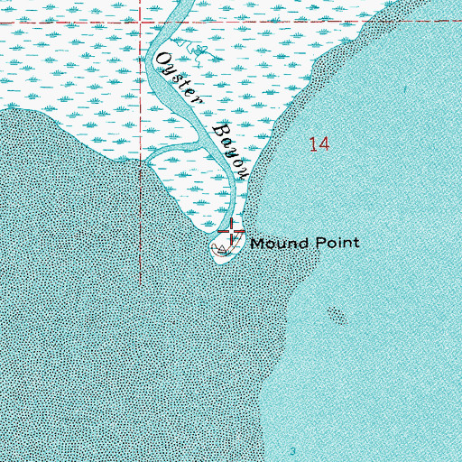 Topographic Map of Mound Point, LA