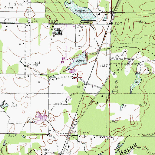 Topographic Map of Mount Bethel Church, LA