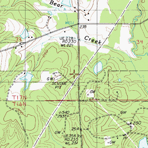 Topographic Map of Mount Kingdom Church, LA