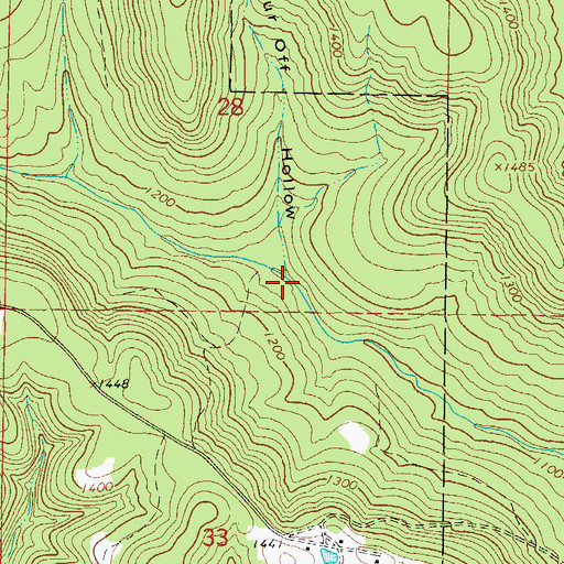 Topographic Map of Pour Off Hollow, AR