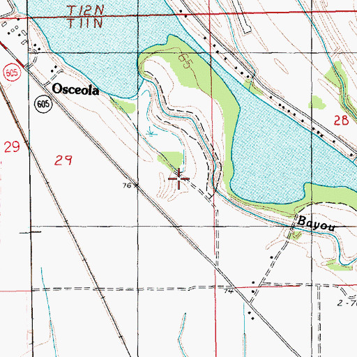 Topographic Map of Mount Nebo Church, LA