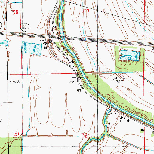 Topographic Map of Mount Nebo Church, LA