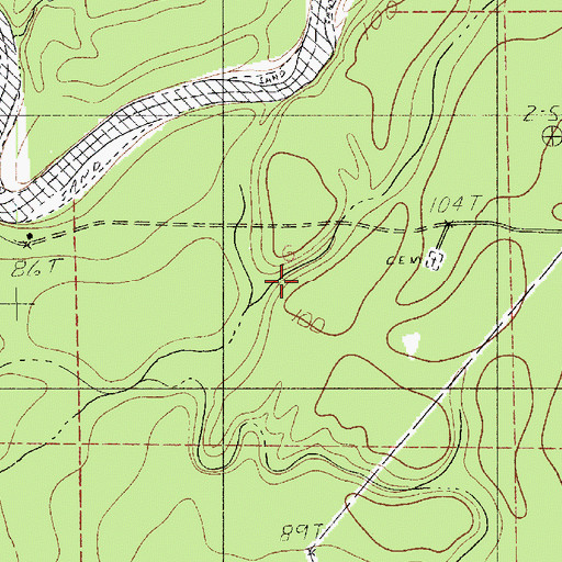 Topographic Map of Mount Olive Church, LA