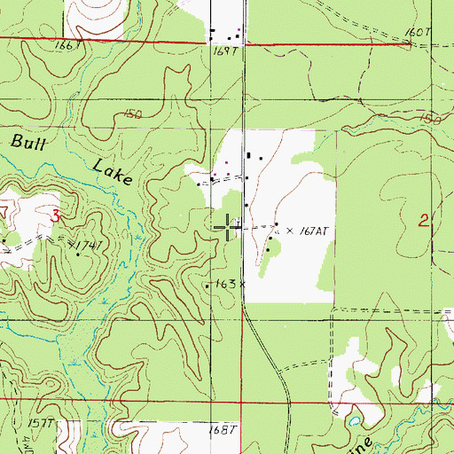 Topographic Map of Mount Olive Church, LA