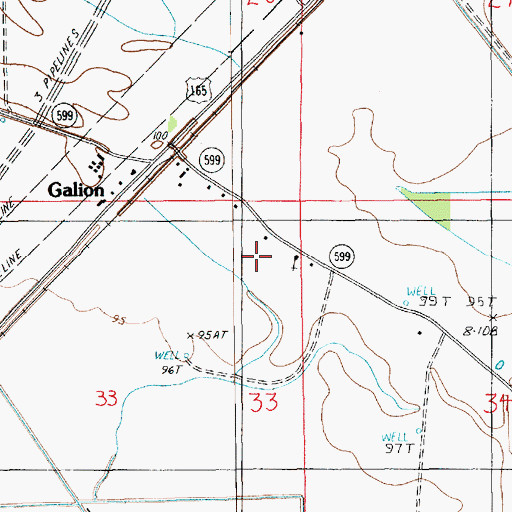 Topographic Map of Mount Olive Church, LA