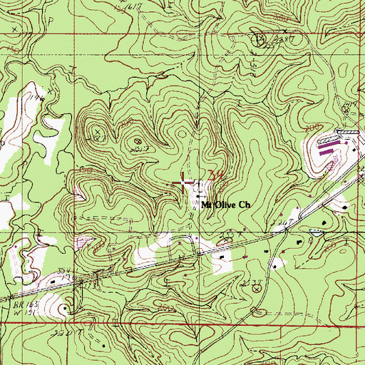 Topographic Map of Mount Olive Church, LA