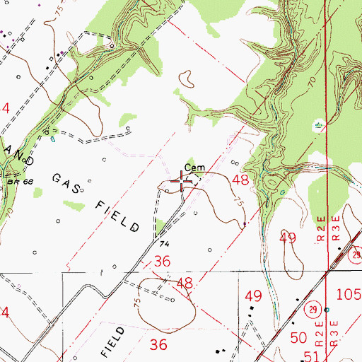 Topographic Map of Mount Pilgrim Church, LA