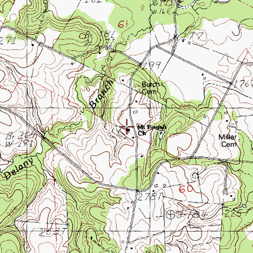 Topographic Map of Mount Pisgah Church, LA