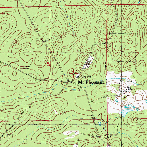Topographic Map of Mount Pleasant Church, LA