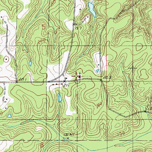 Topographic Map of Mount Sterling Church, LA