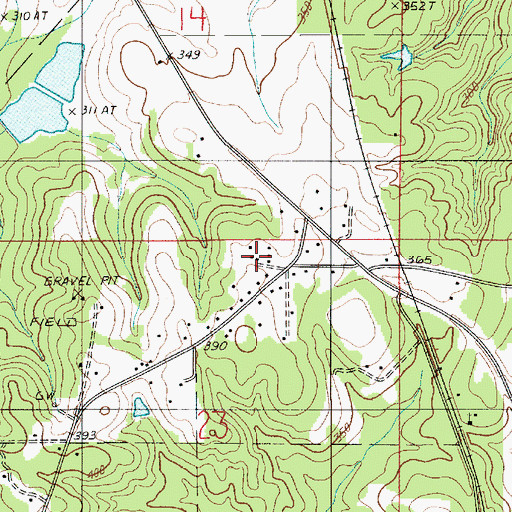 Topographic Map of Mount Supeal School, LA