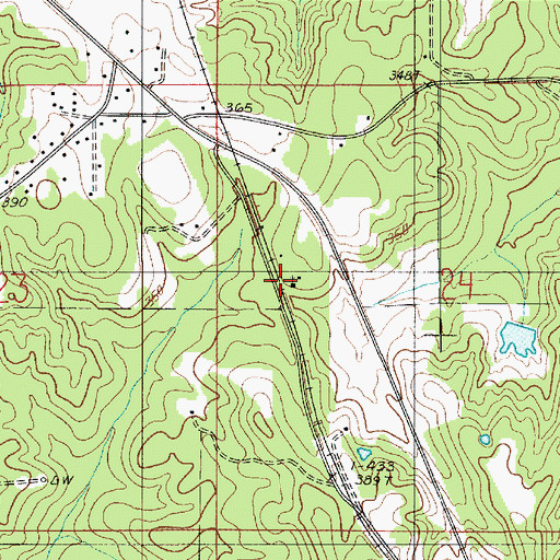 Topographic Map of Mount Superior Church, LA