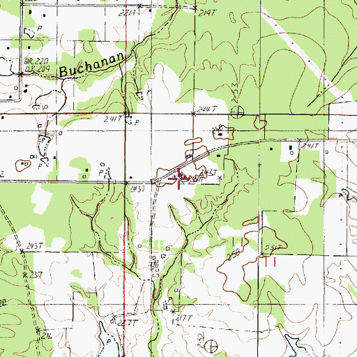 Topographic Map of Mount Washington Church, LA