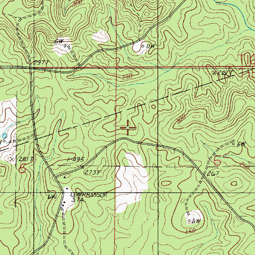 Topographic Map of Mount Zion Church, LA