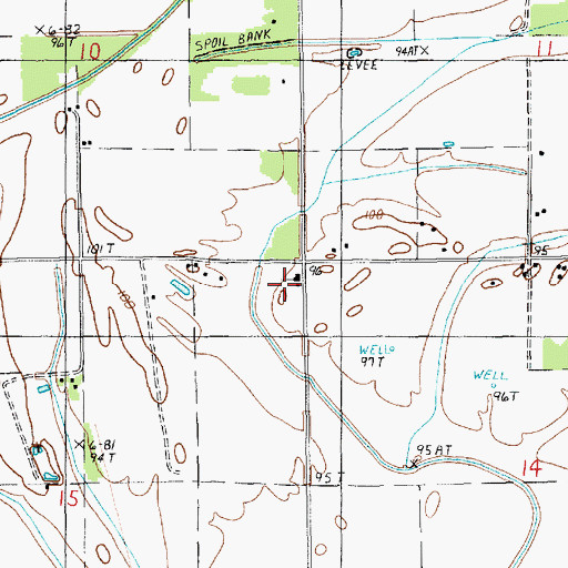 Topographic Map of Mount Zion Church, LA