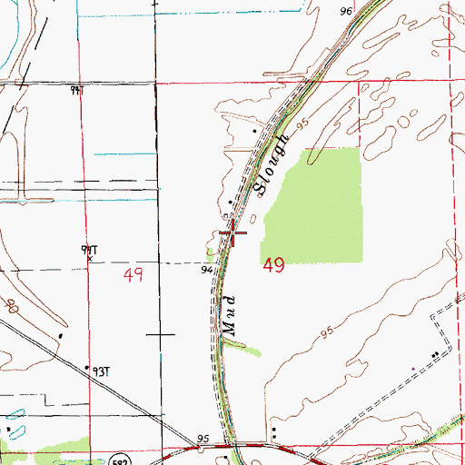 Topographic Map of Mud Slough, LA