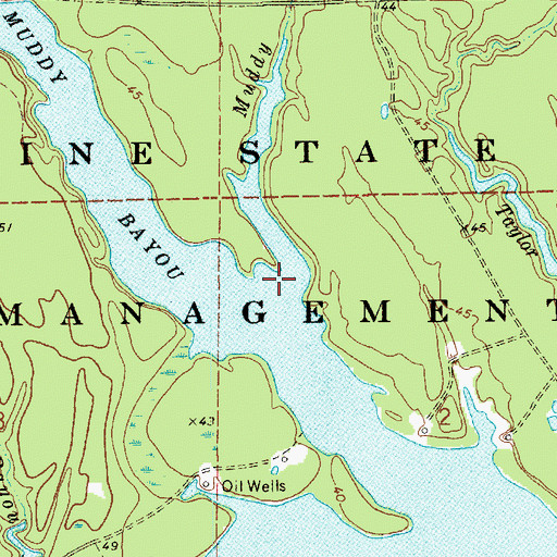 Topographic Map of Muddy Slough, LA