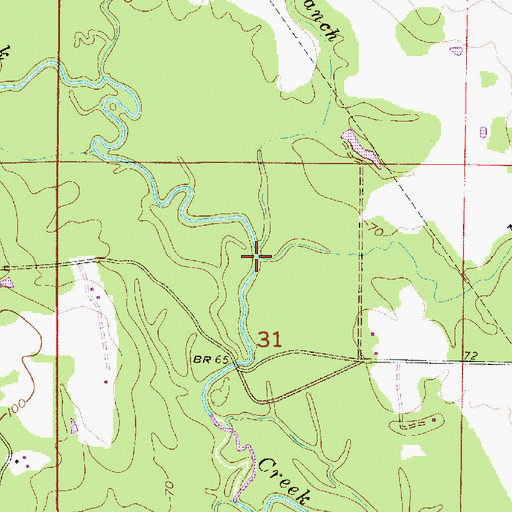 Topographic Map of Muley Branch, LA