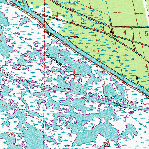 Topographic Map of Mumphry Ditch, LA