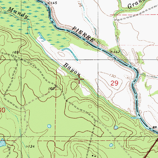 Topographic Map of Mundy Bayou, LA