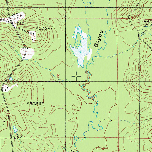 Topographic Map of Murry Branch, LA