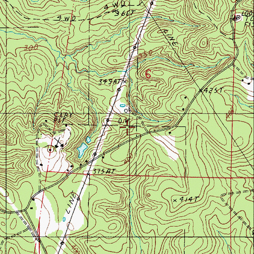 Topographic Map of Muse Cemetery, LA