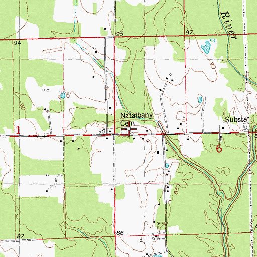 Topographic Map of Natalbany Cemetery, LA