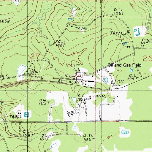 Topographic Map of Neale Oil Field, LA