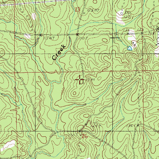 Topographic Map of Nelson Cemetery, LA