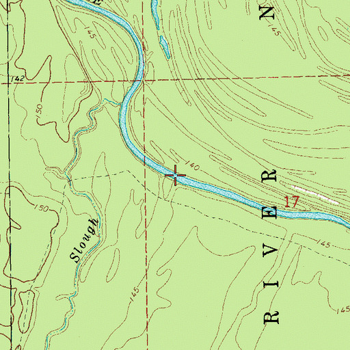 Topographic Map of Prairie Bayou, AR