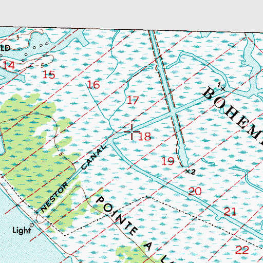 Topographic Map of Nestor Canal, LA