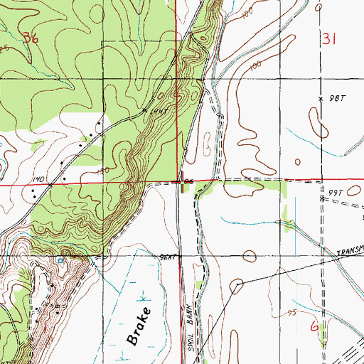 Topographic Map of New Baptist Church (historical), LA