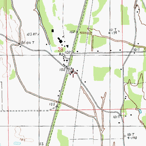 Topographic Map of New Bethany Church, LA