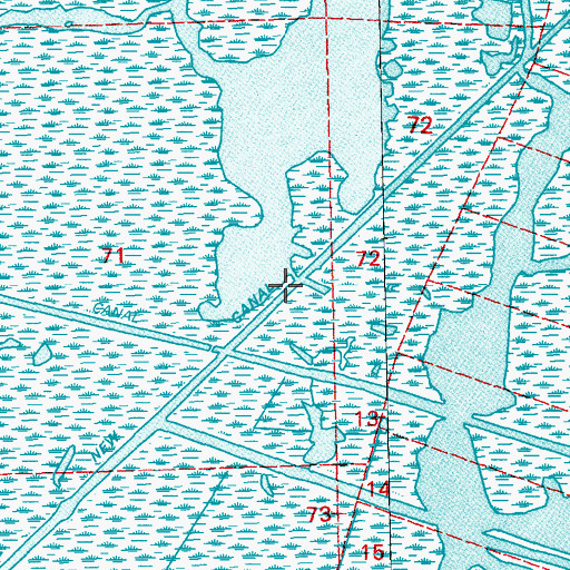 Topographic Map of New Canal, LA