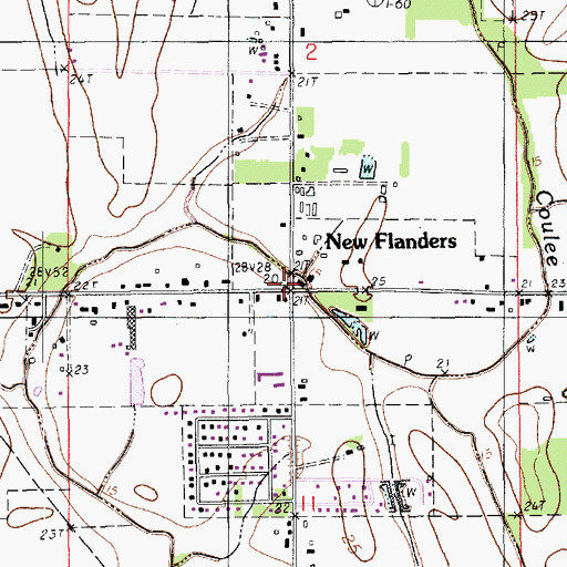 Topographic Map of New Flanders, LA
