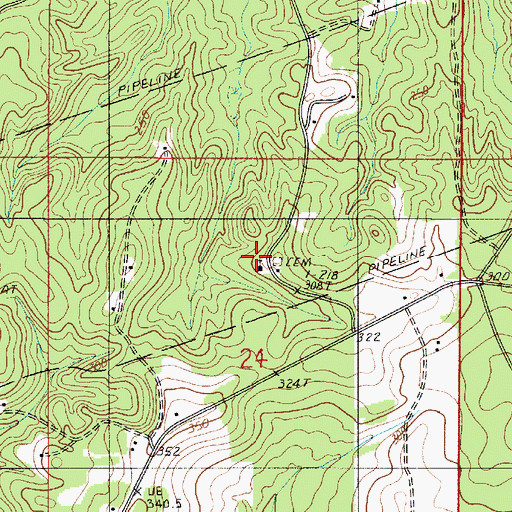 Topographic Map of New Friendship Church Number 1, LA