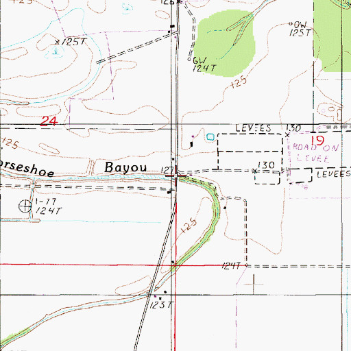 Topographic Map of New Hope Church, LA