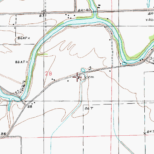 Topographic Map of New Hope Church, LA