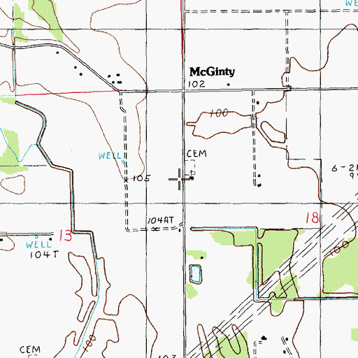 Topographic Map of New Hope Church, LA
