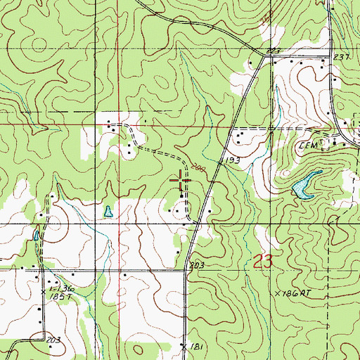 Topographic Map of New Hope School, LA