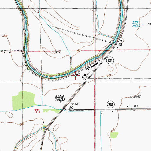 Topographic Map of New Light Church, LA