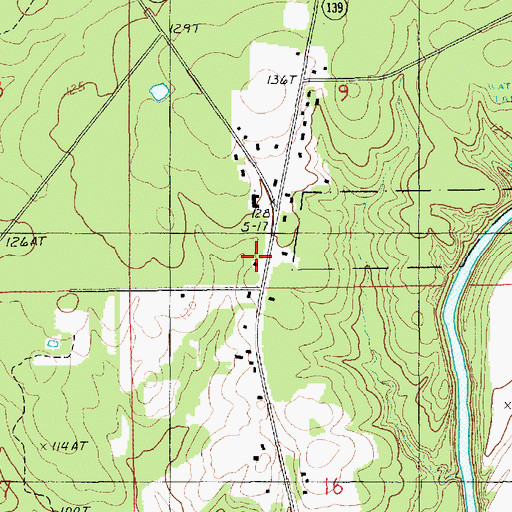 Topographic Map of New Light Church, LA
