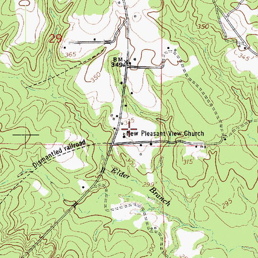 Topographic Map of New Pleasant View Church, LA