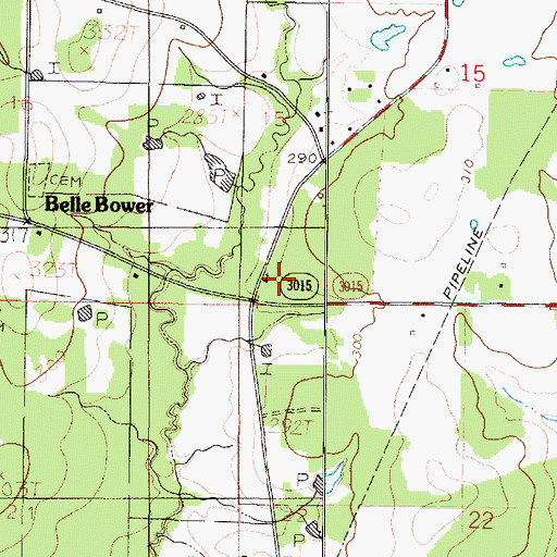 Topographic Map of New Sulphur Springs Church, LA