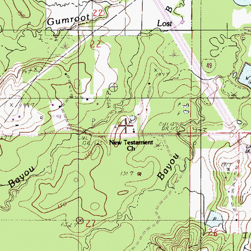 Topographic Map of New Testament Church, LA