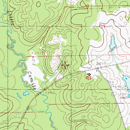 Topographic Map of New Zion Church, LA